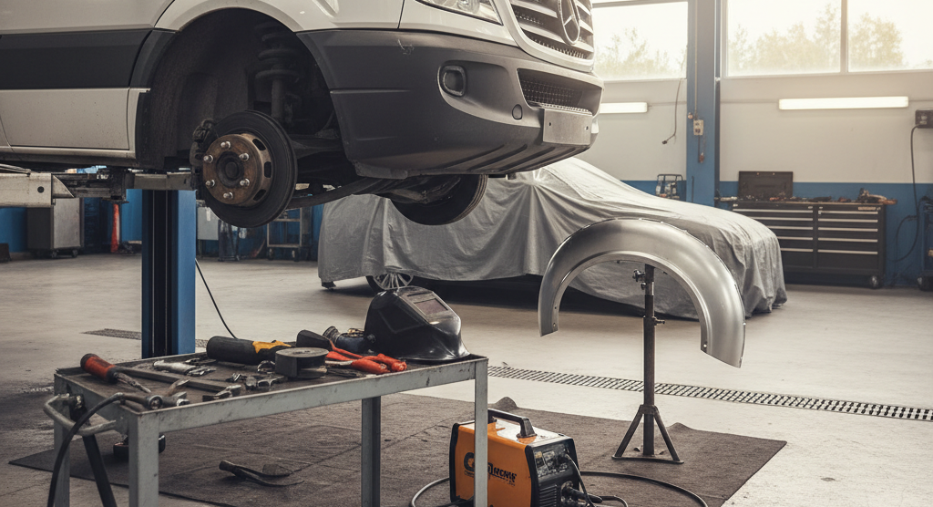 Сапожок переднего крыла Mercedes Sprinter 906 mini правый: инструкция по установке